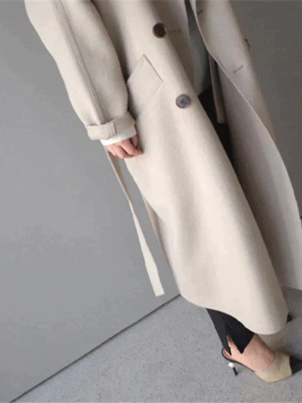 Elara Long Wool Blend Coat