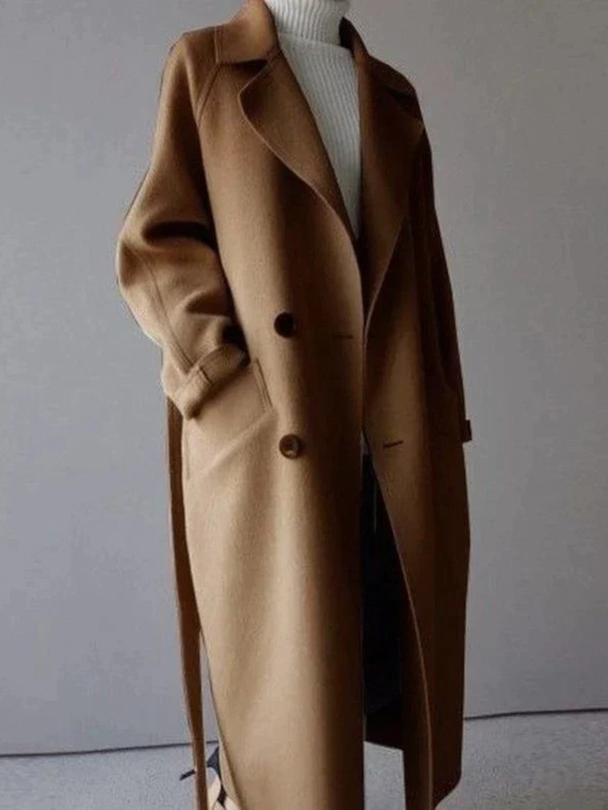 Elara Long Wool Blend Coat