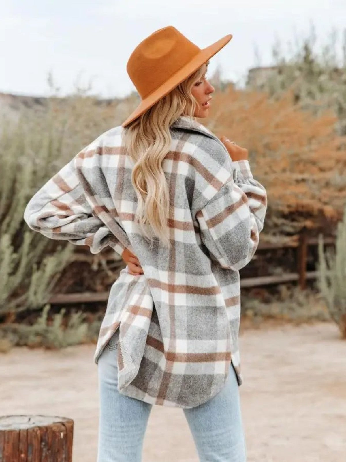 Elara Plaid Overshirt Coat