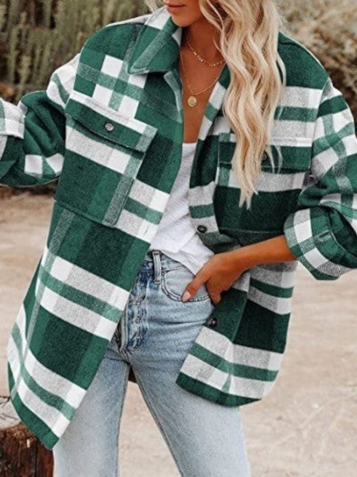 Elara Plaid Overshirt Coat