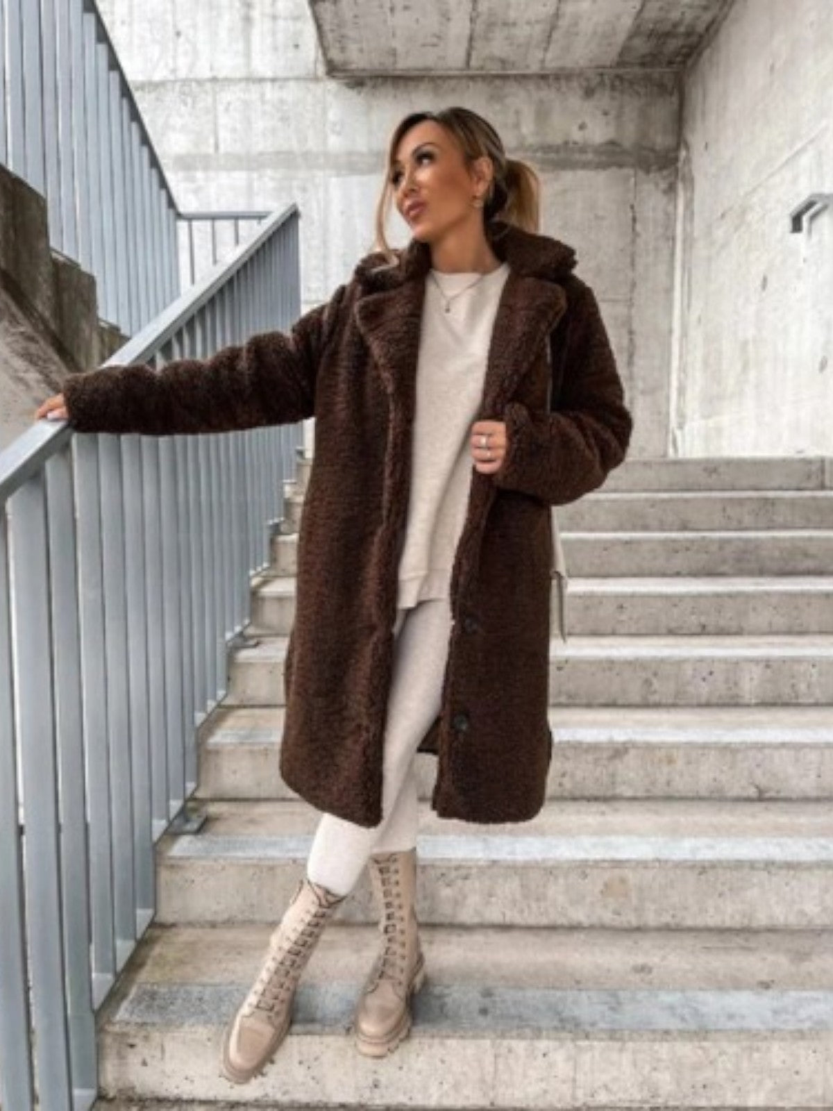 Lina Soft Teddy Coat