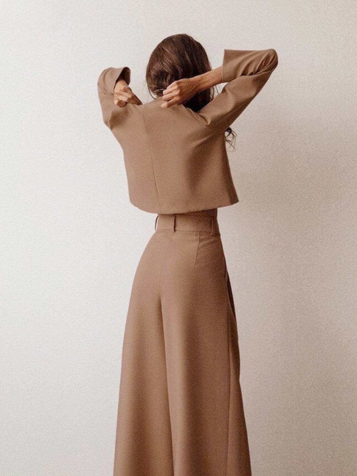 Lina Plain Two-Piece Palazzo Set