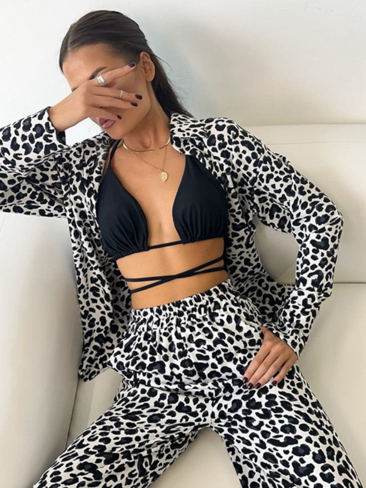 Amaya Leopard Print Lounge Set