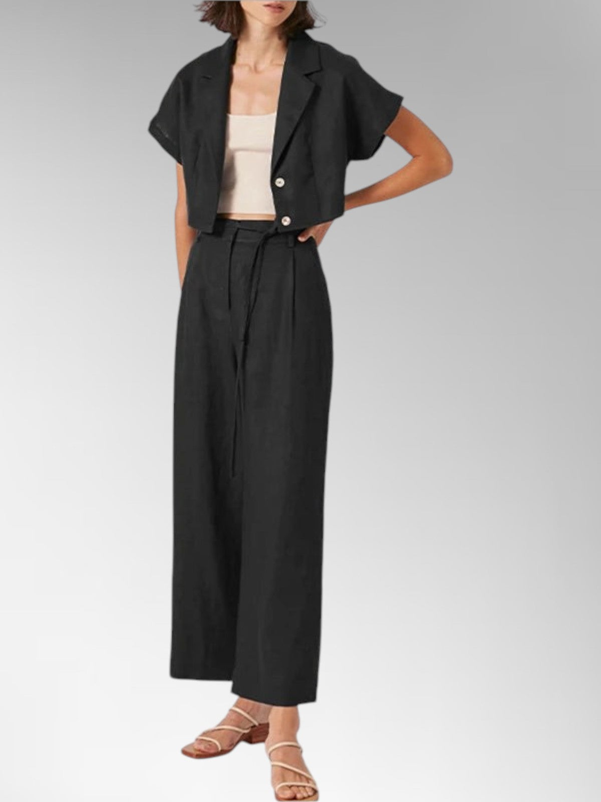 Ivy Linen Wide-Leg Trousers