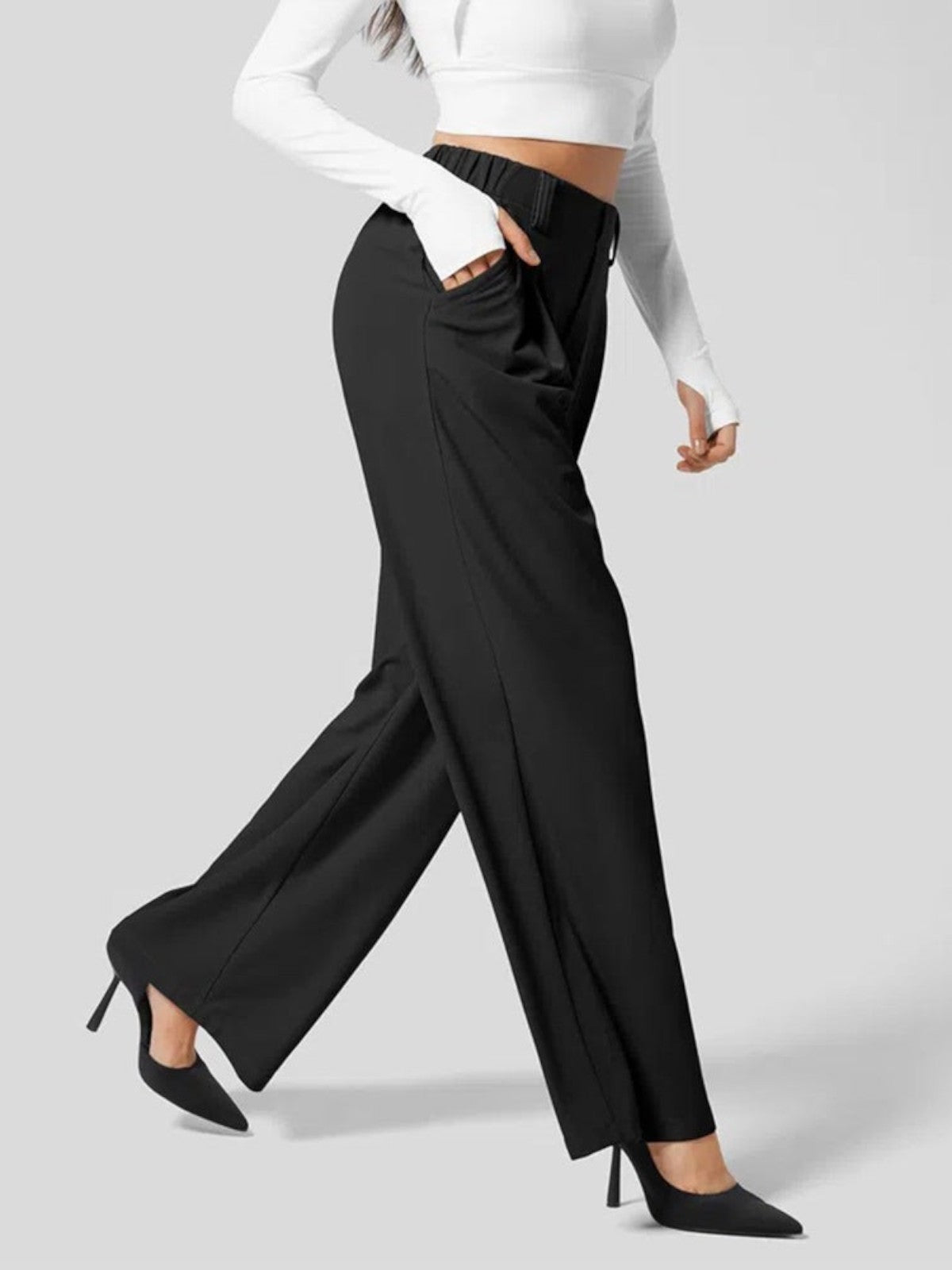 Aria Wide-Leg Palaz Trousers