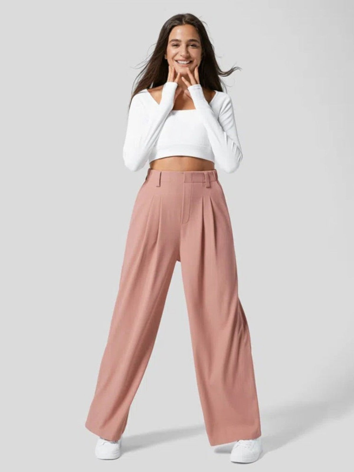 Aria Wide-Leg Palaz Trousers