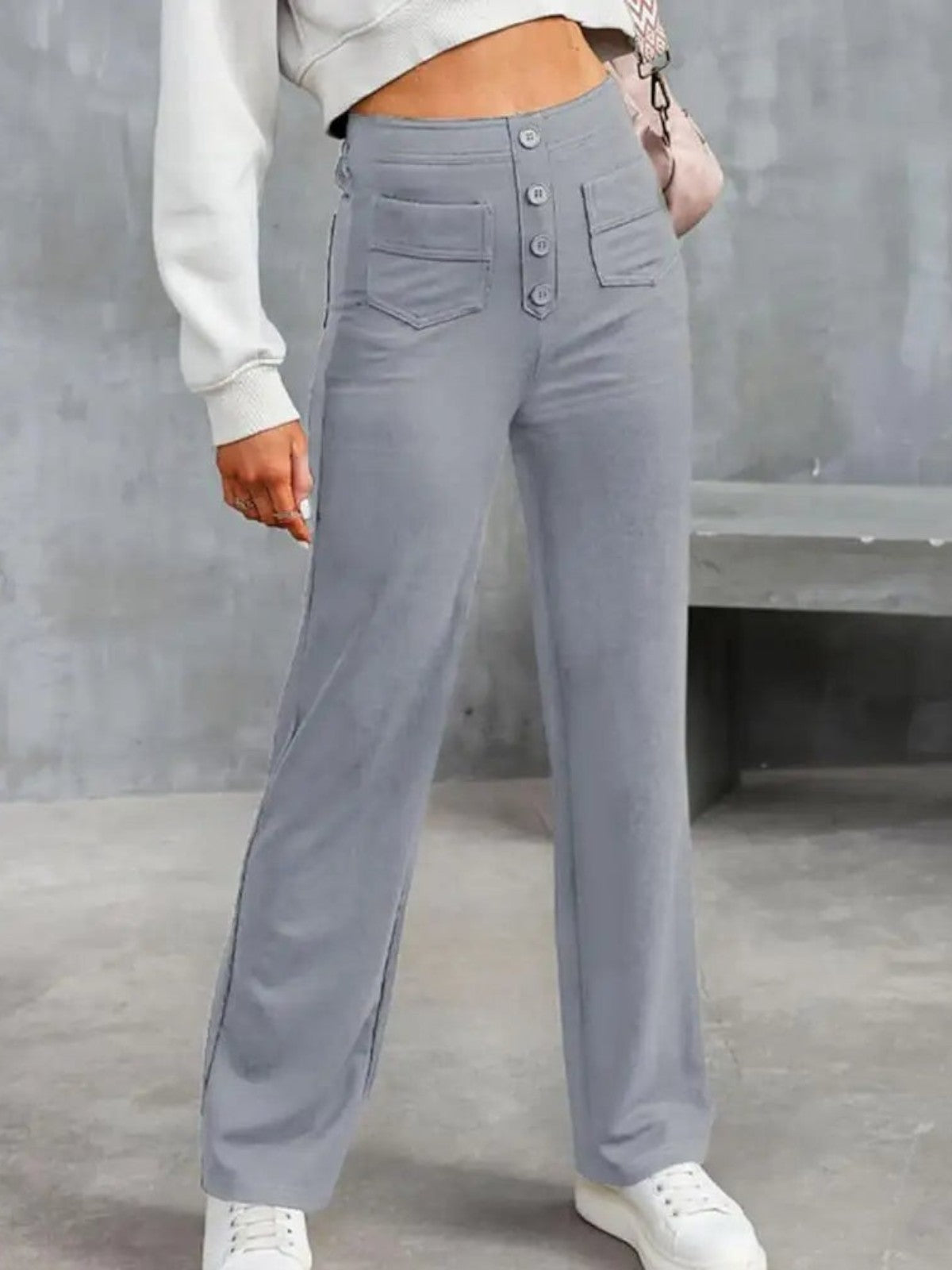 Mira High-Waist Wide-Leg Trousers