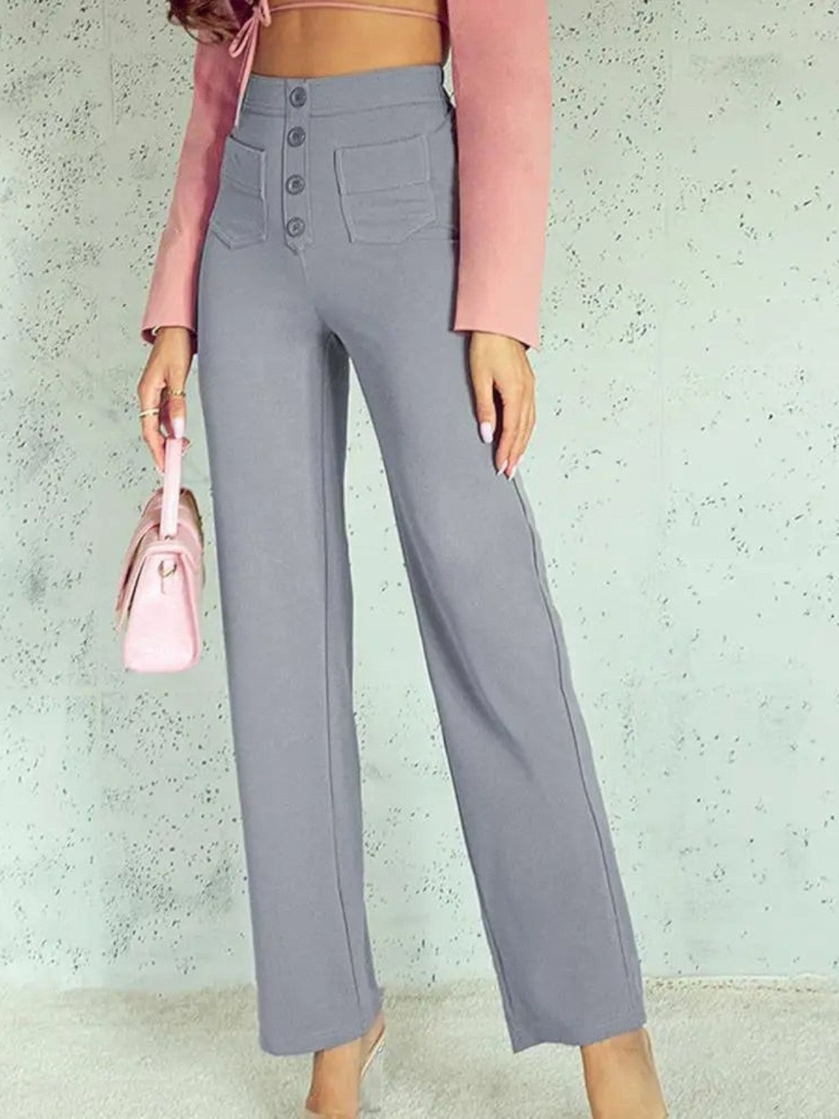 Mira High-Waist Wide-Leg Trousers