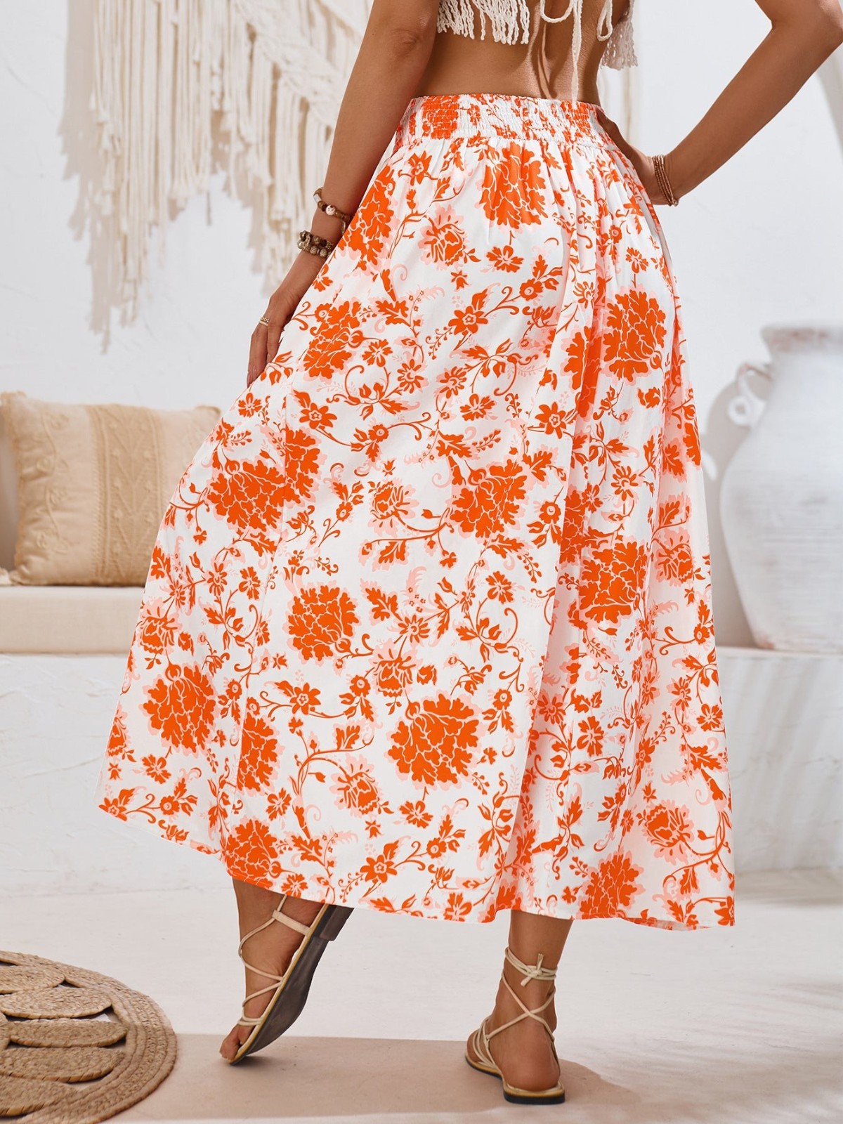 Mila Floral Midi Summer Skirt