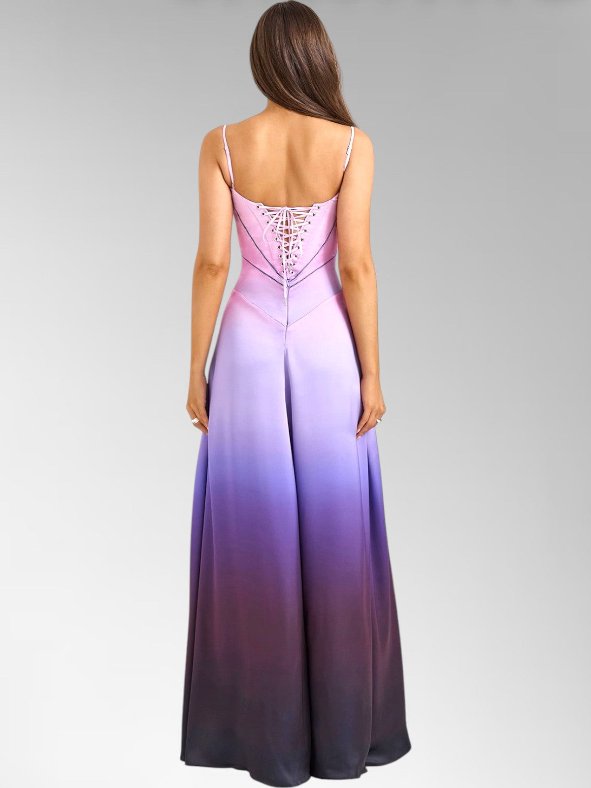Samara Purple Lace Up Maxi Dress