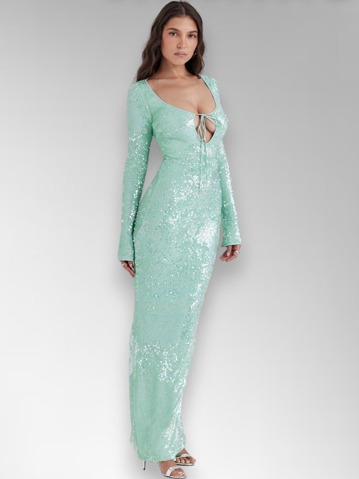 Titama Skyblue Maxi Gown Dress