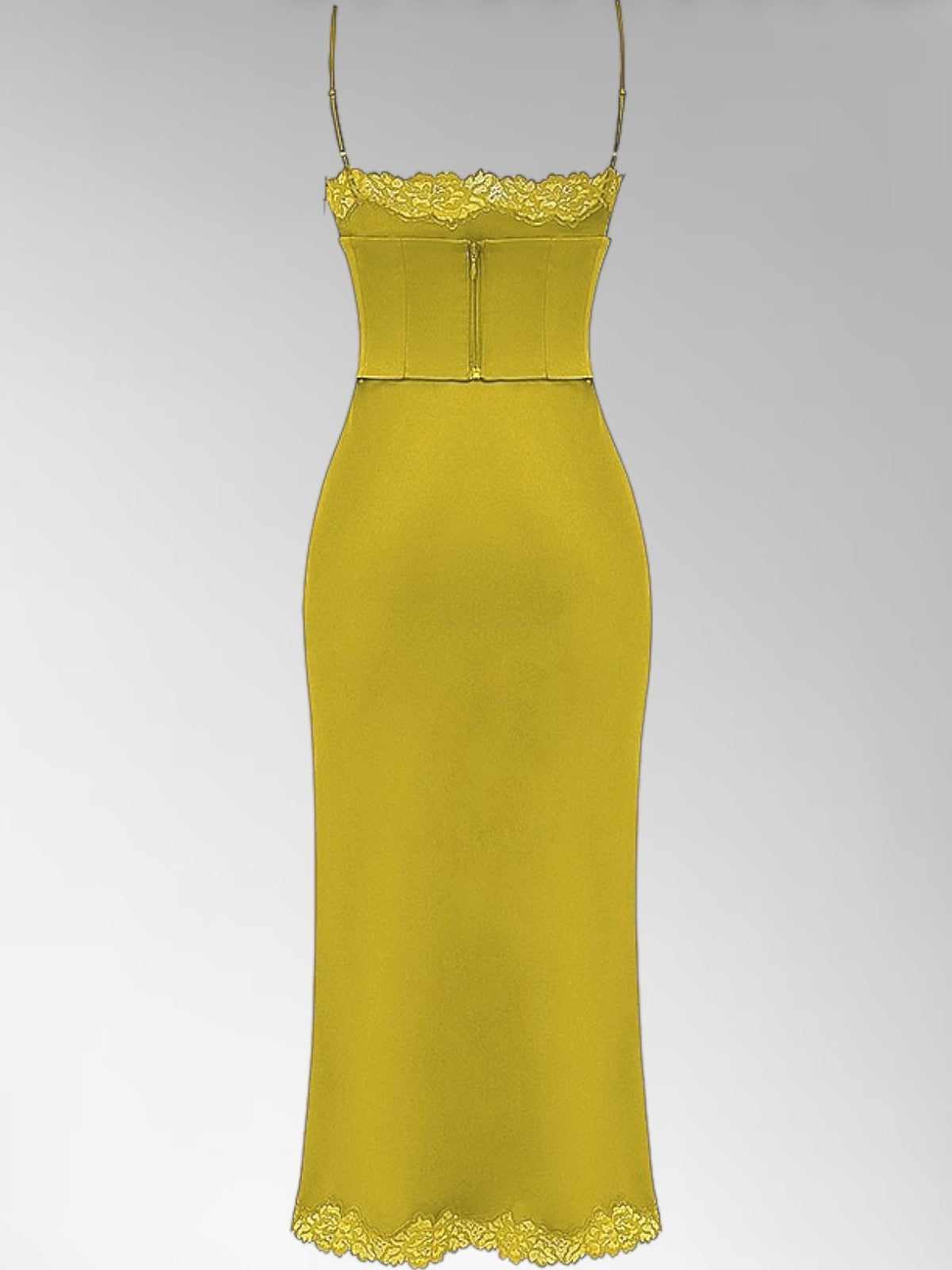 Saira Green Maxi Satin Slip Dress