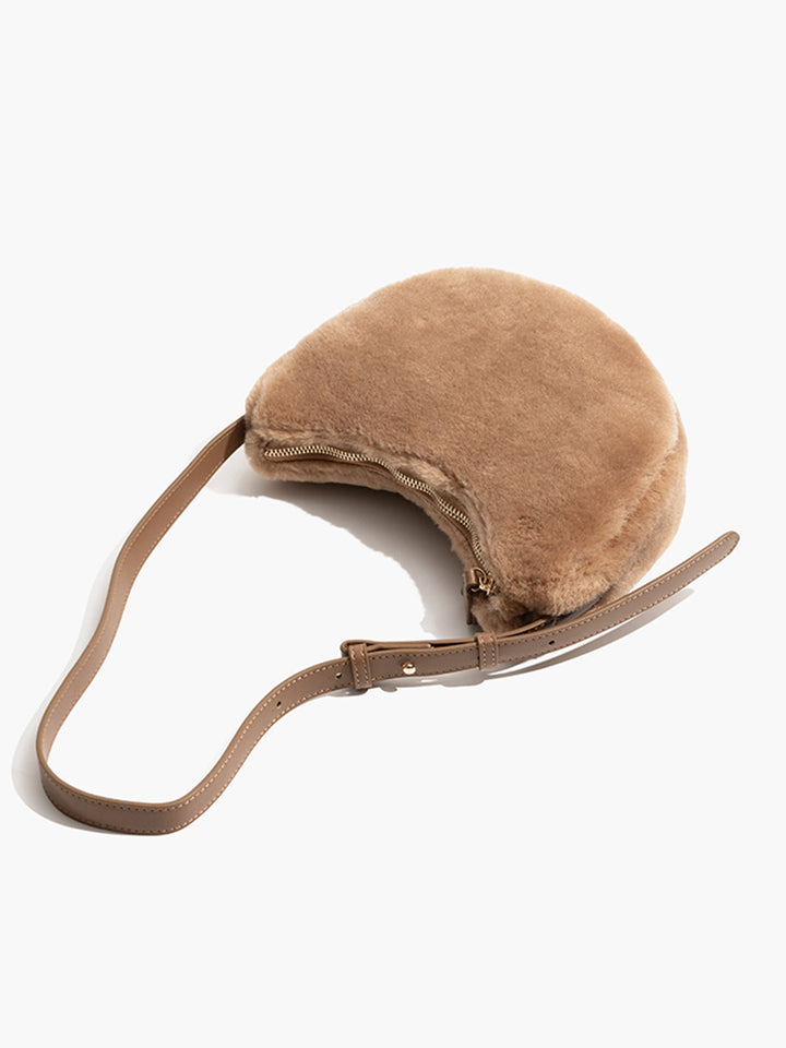 Kaia Adjustable Fuzzy Bag