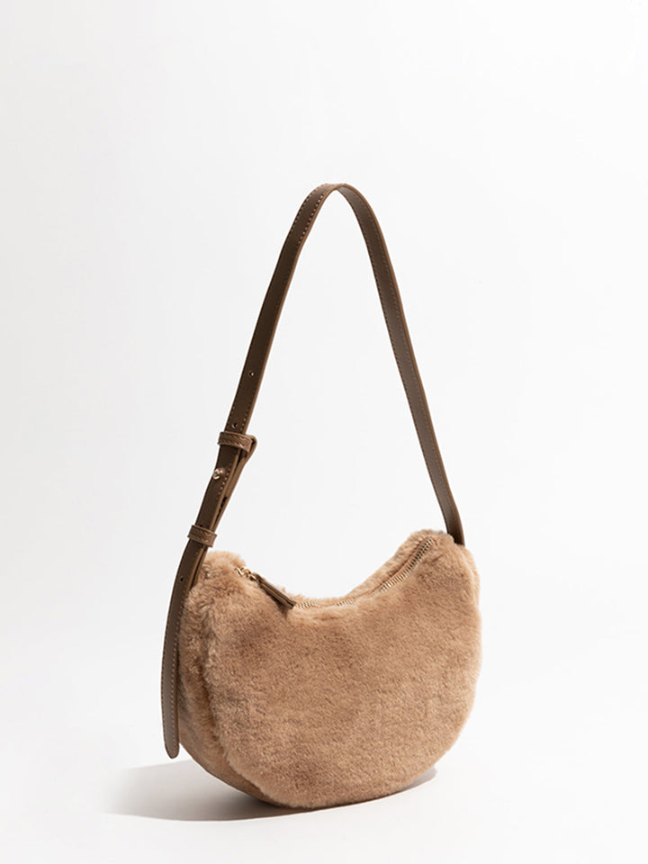 Kaia Adjustable Fuzzy Bag