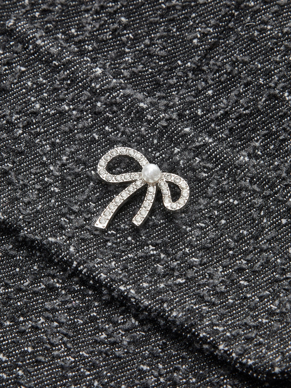 Leona Romantic Metal Bow Denim Mini Skirt