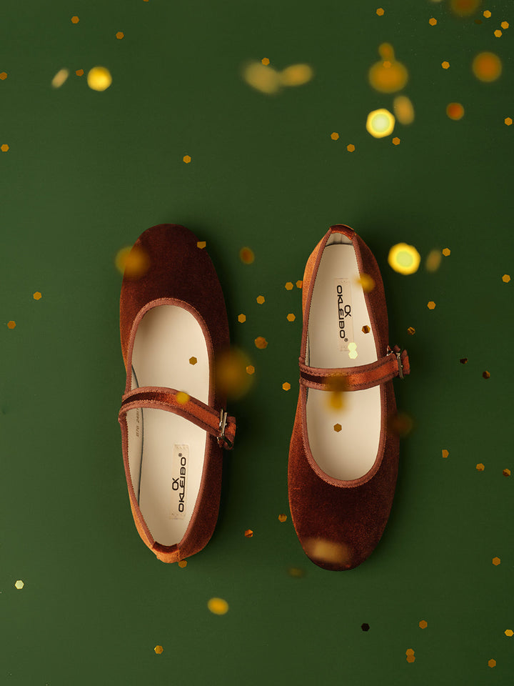 Vivara Velvet Ballet Flats Shoes