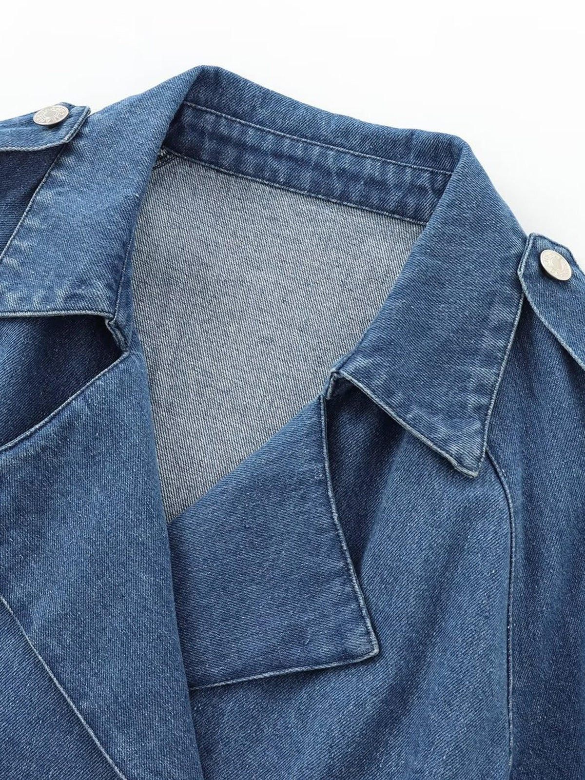 Seren Minimalist Belted Denim Jacket