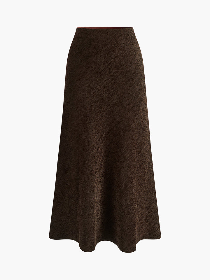 Sophia Minimalist Corduroy Draped Skirt