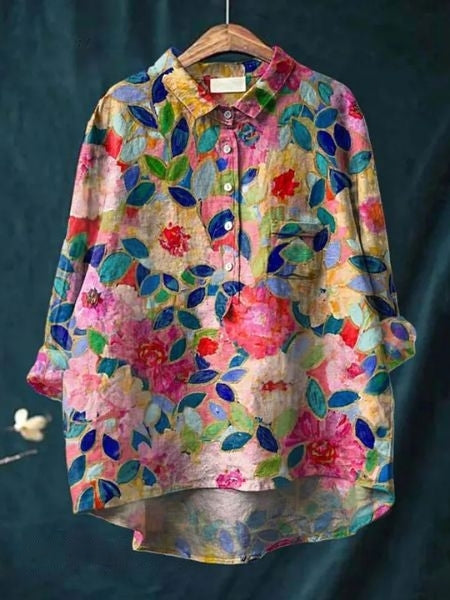 Elara Floral Print Blouse