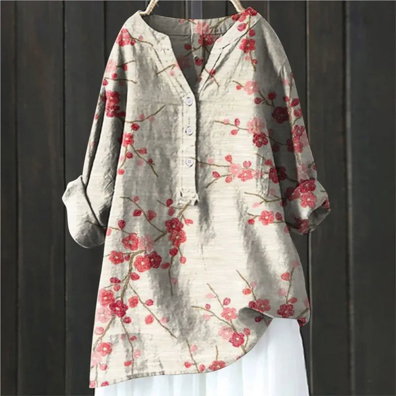 Clara Floral Button-Down Blouse