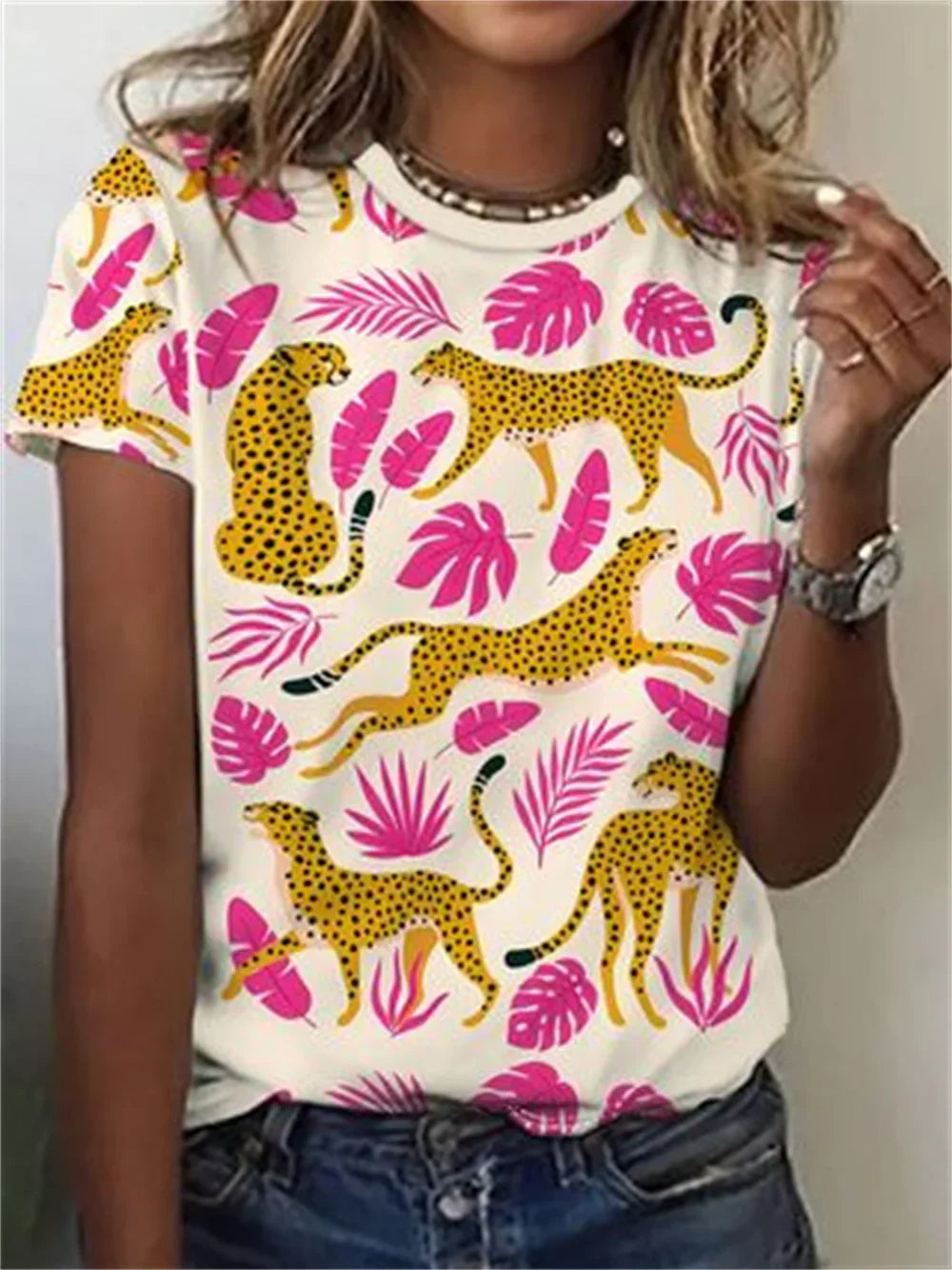 Nora Dog Print Graphic T-Shirt