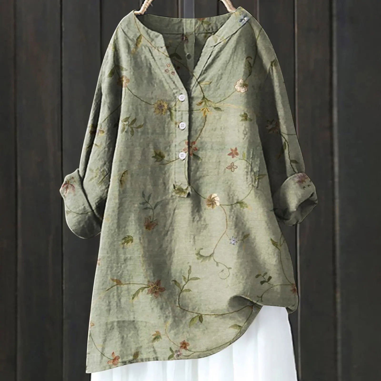 Clara Floral Button-Down Blouse