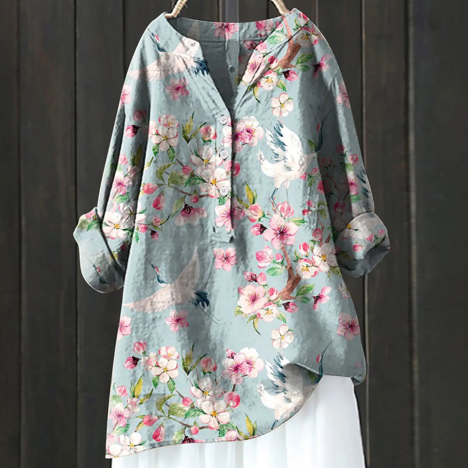 Clara Floral Button-Down Blouse