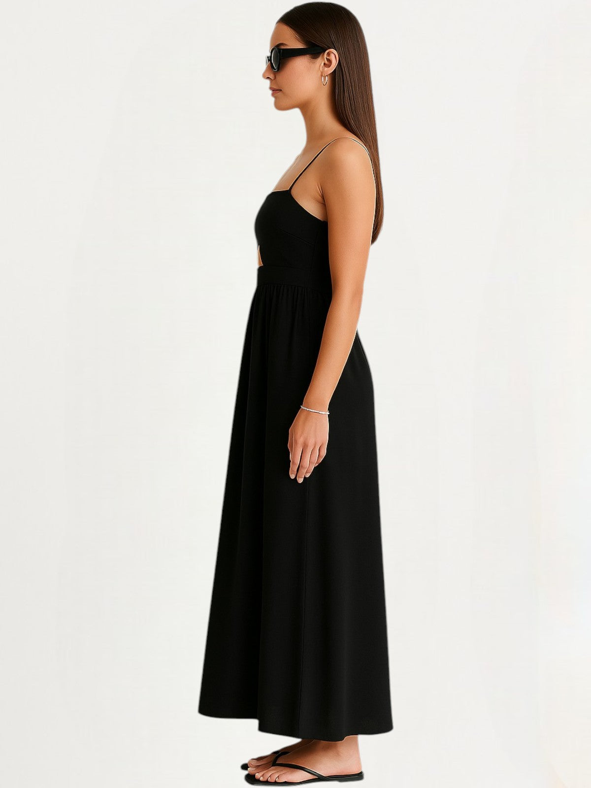 Ella Cutout Pockets Maxi Dress