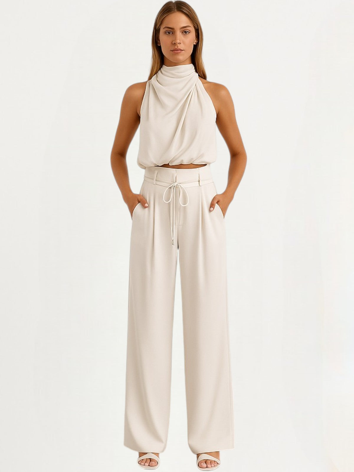 Elena Pleated Summer Two-Piece Set