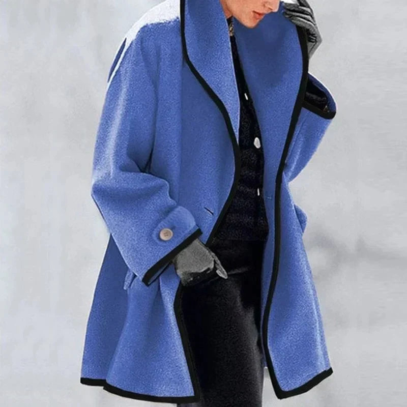 Clara Elegant Fleece Button Jacket