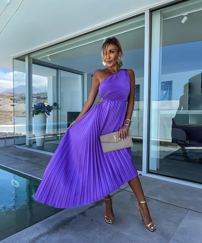 Mirella Puff Sleeve V-Neck Maxi Dress