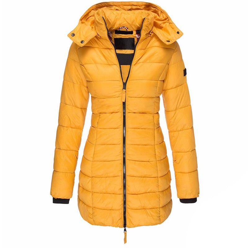Alina Long Down Hooded Winter Jacket