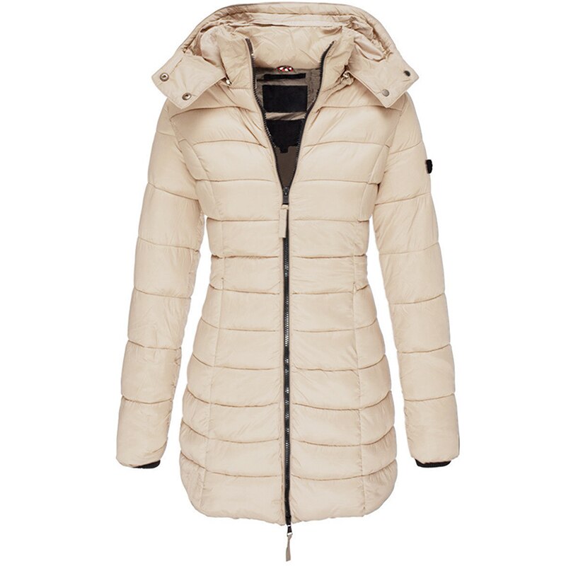Alina Long Down Hooded Winter Jacket