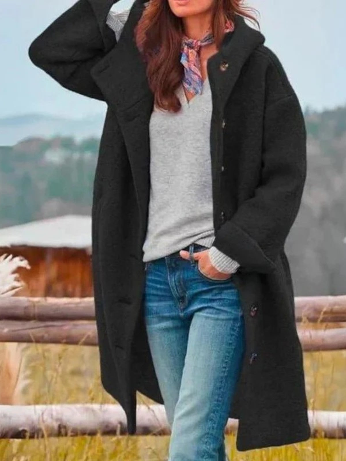 Merle Thick Hooded Winter Coat