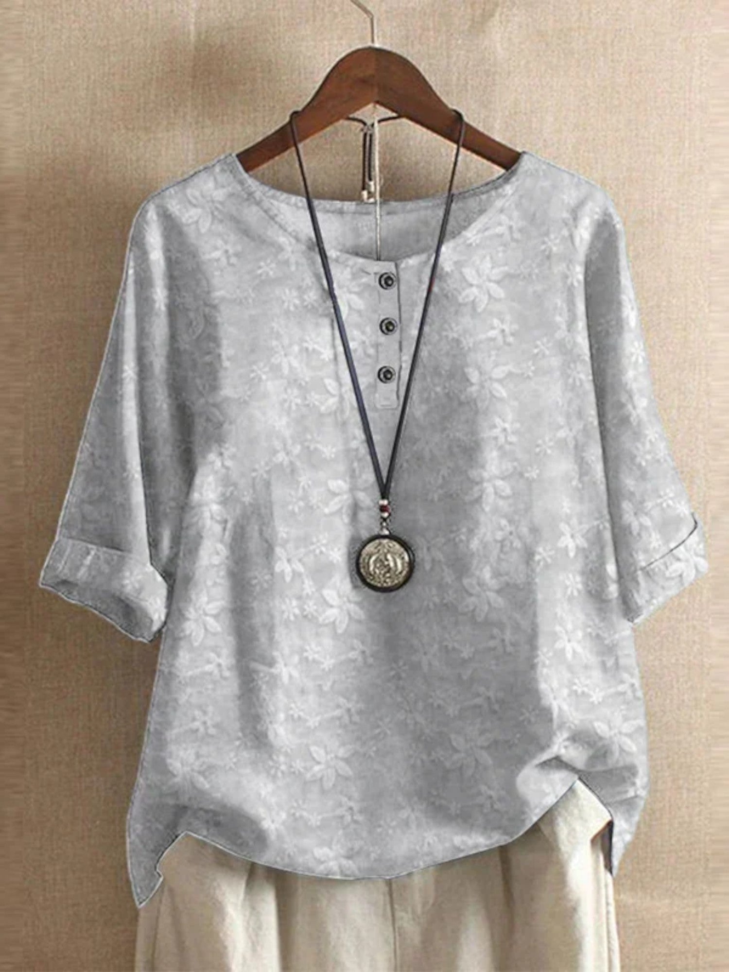 Lara Retro Floral Blouse