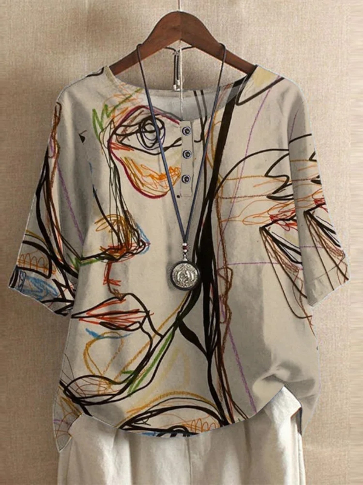 Lara Retro Floral Blouse